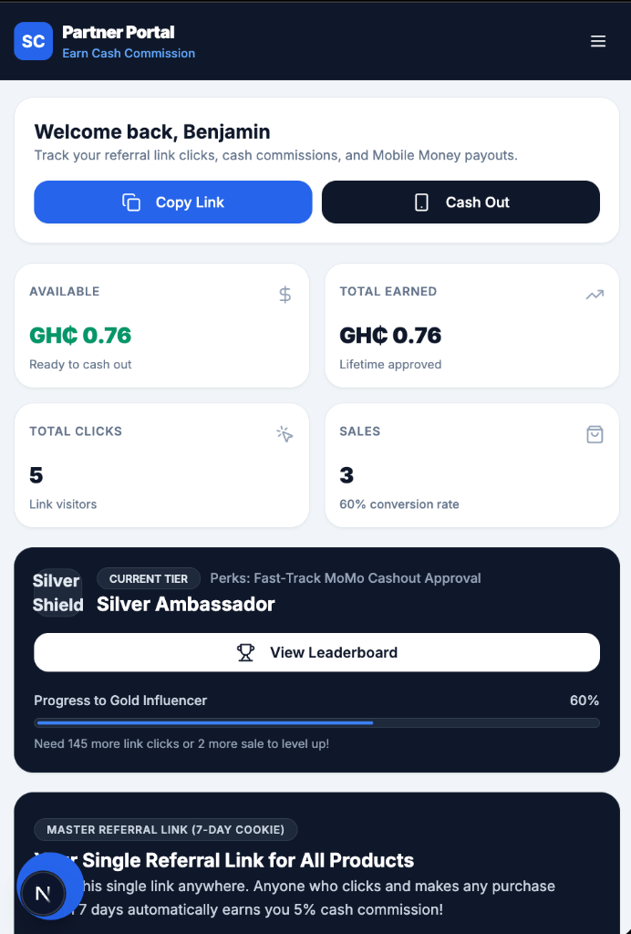 Mobile Partner Portal UI